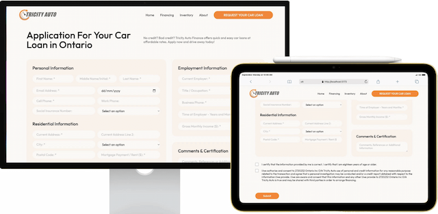Step 01 in the car buying process at Tricity Auto, a trusted used cars dealership in Waterloo, ON